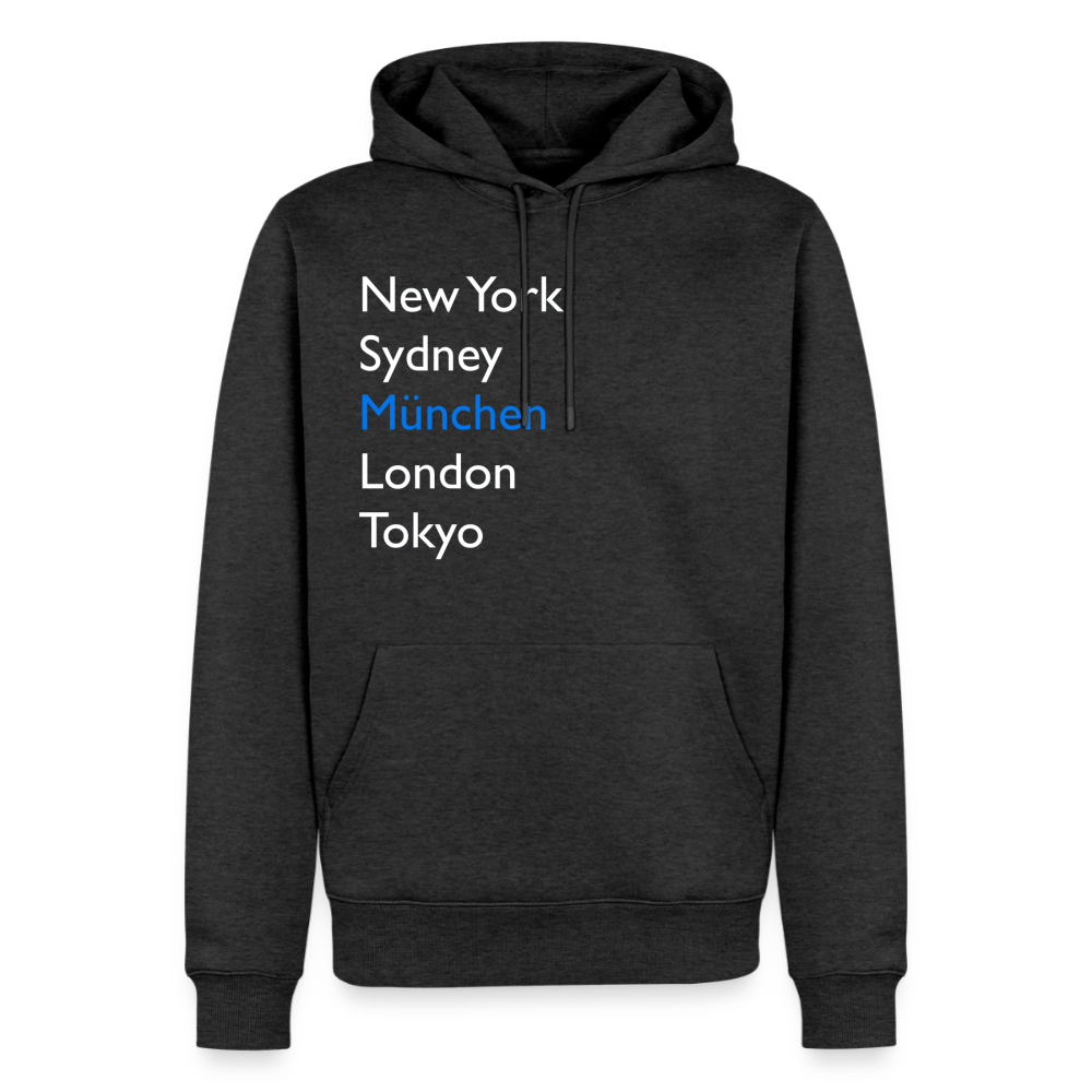 Hoodie München "Metropolen Big" Bright Edition - Anthrazit meliert