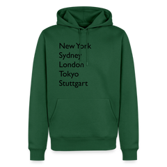 Hoodie Stuttgart "Metropolen Big" Dark Edition - Flaschengrün