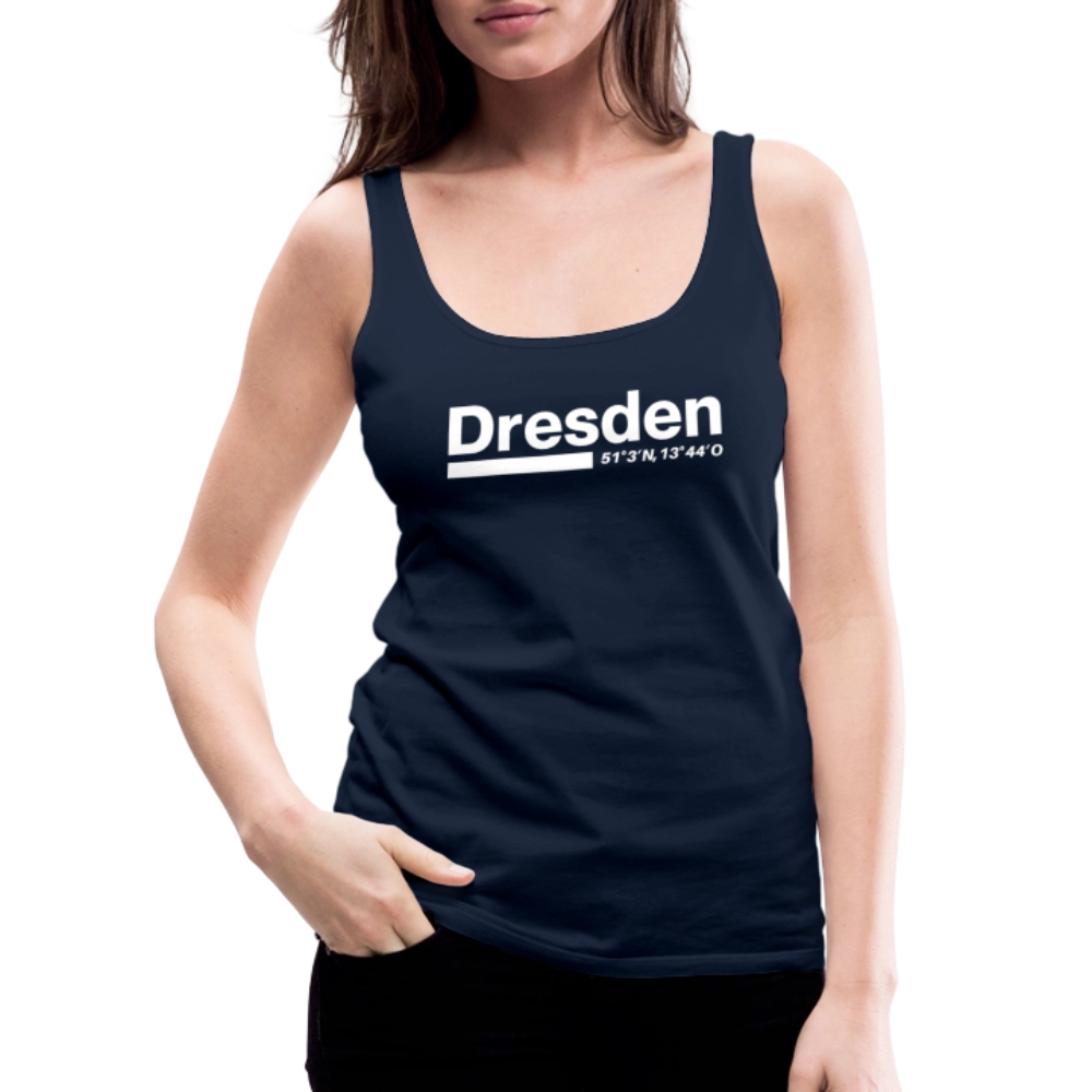 Tanktop Ladies Dresden "Bold GPS White" - Navy