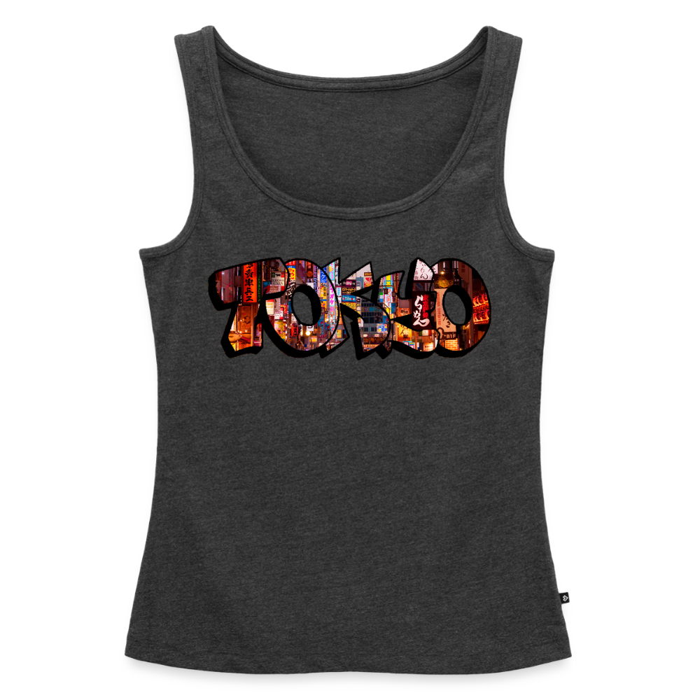 Tanktop Ladies Japan Graffiti "Tokyo" - Anthrazit meliert