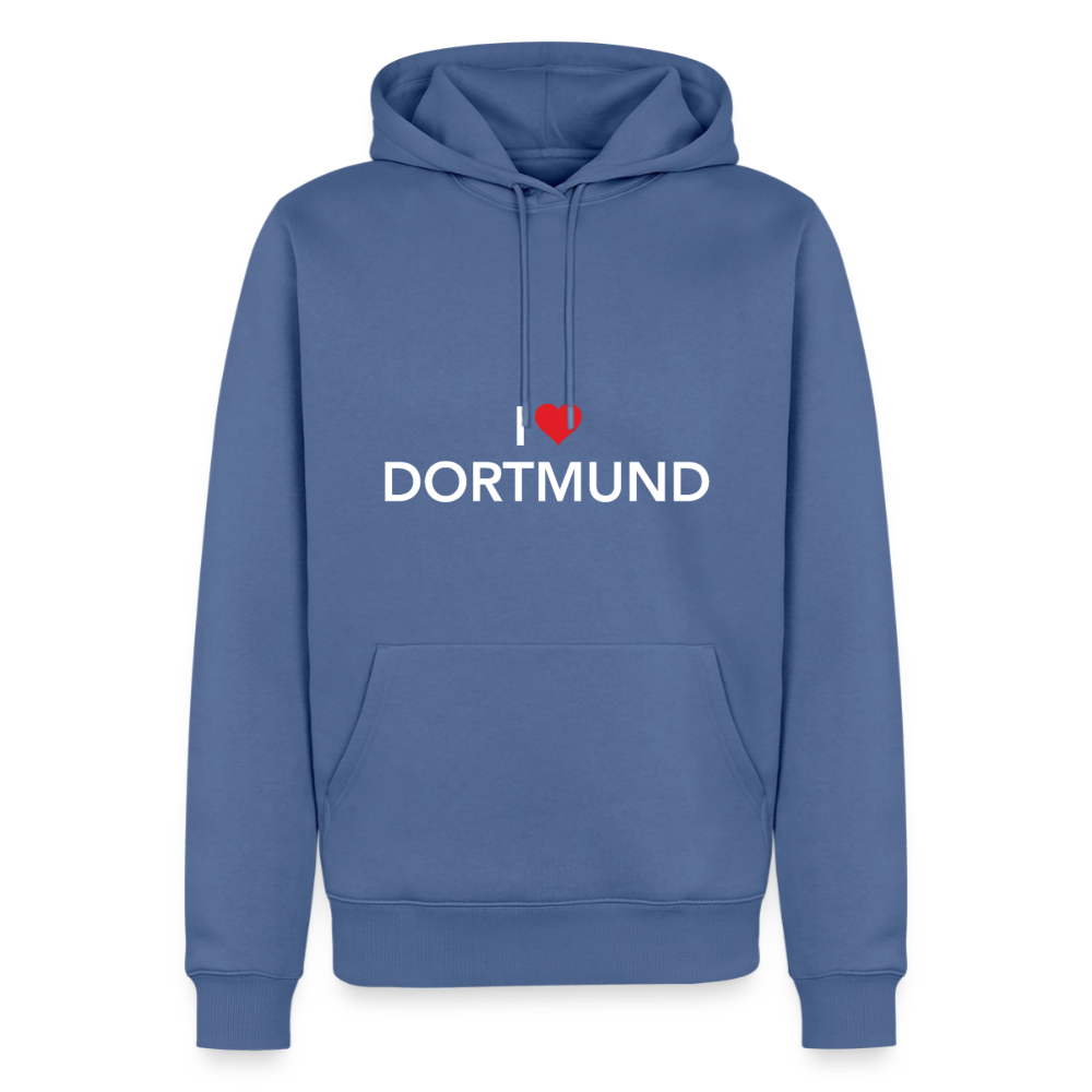 Hoodie "I Love Dortmund" - Taubenblau