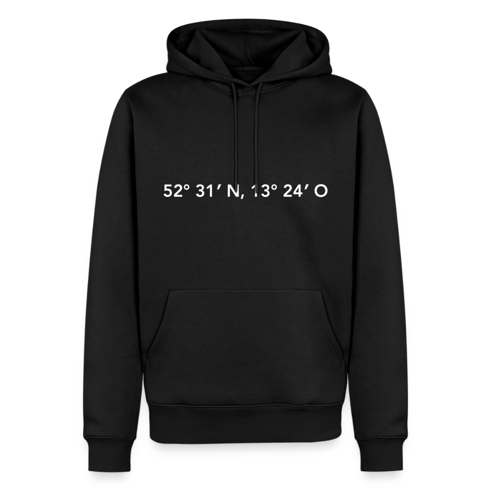 Hoodie Berlin "GPS" Bright Edition - Schwarz