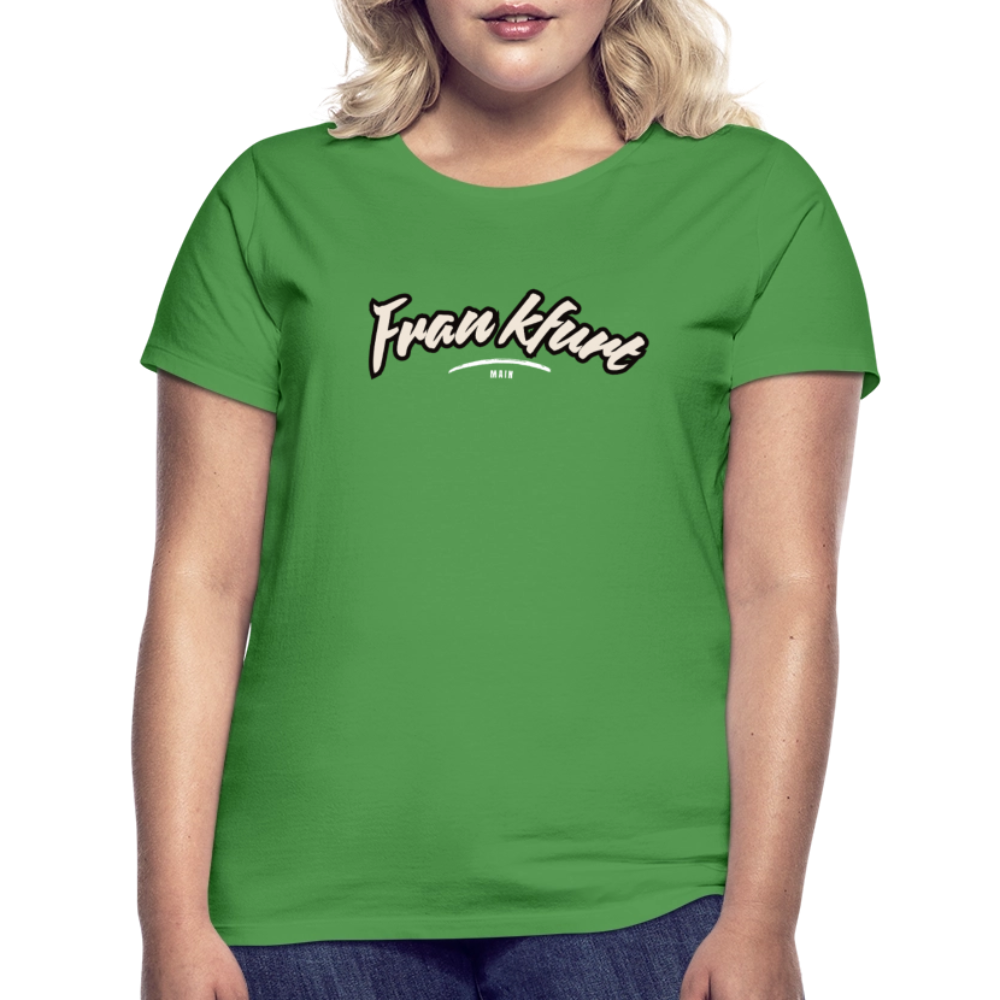T-Shirt Ladies Frankfurt (Main) "Graffiti Tag White" - Kelly Green