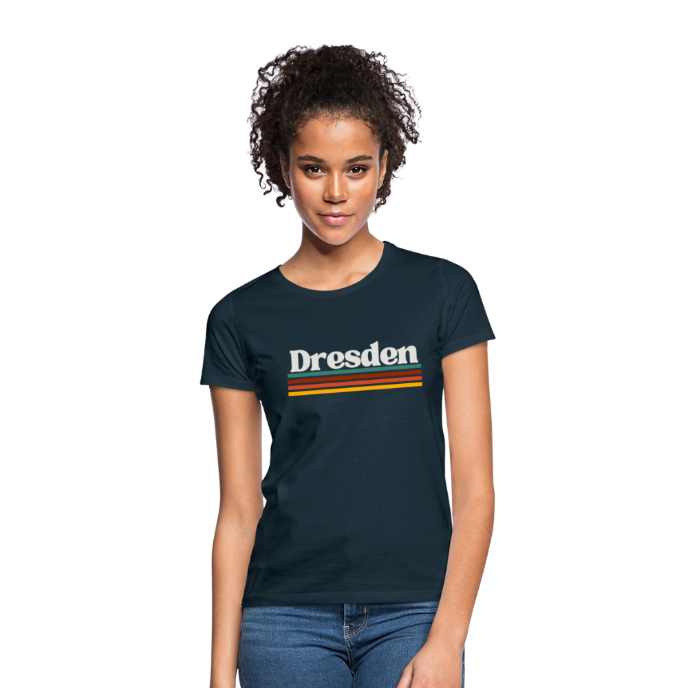 T-Shirt Ladies Dresden "Retro" - Navy