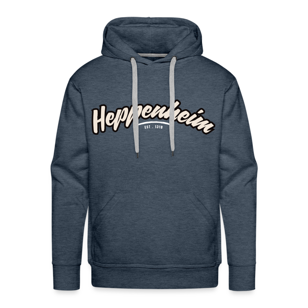 Hoodie Heppenheim "Graffiti Tag White" - Jeansblau