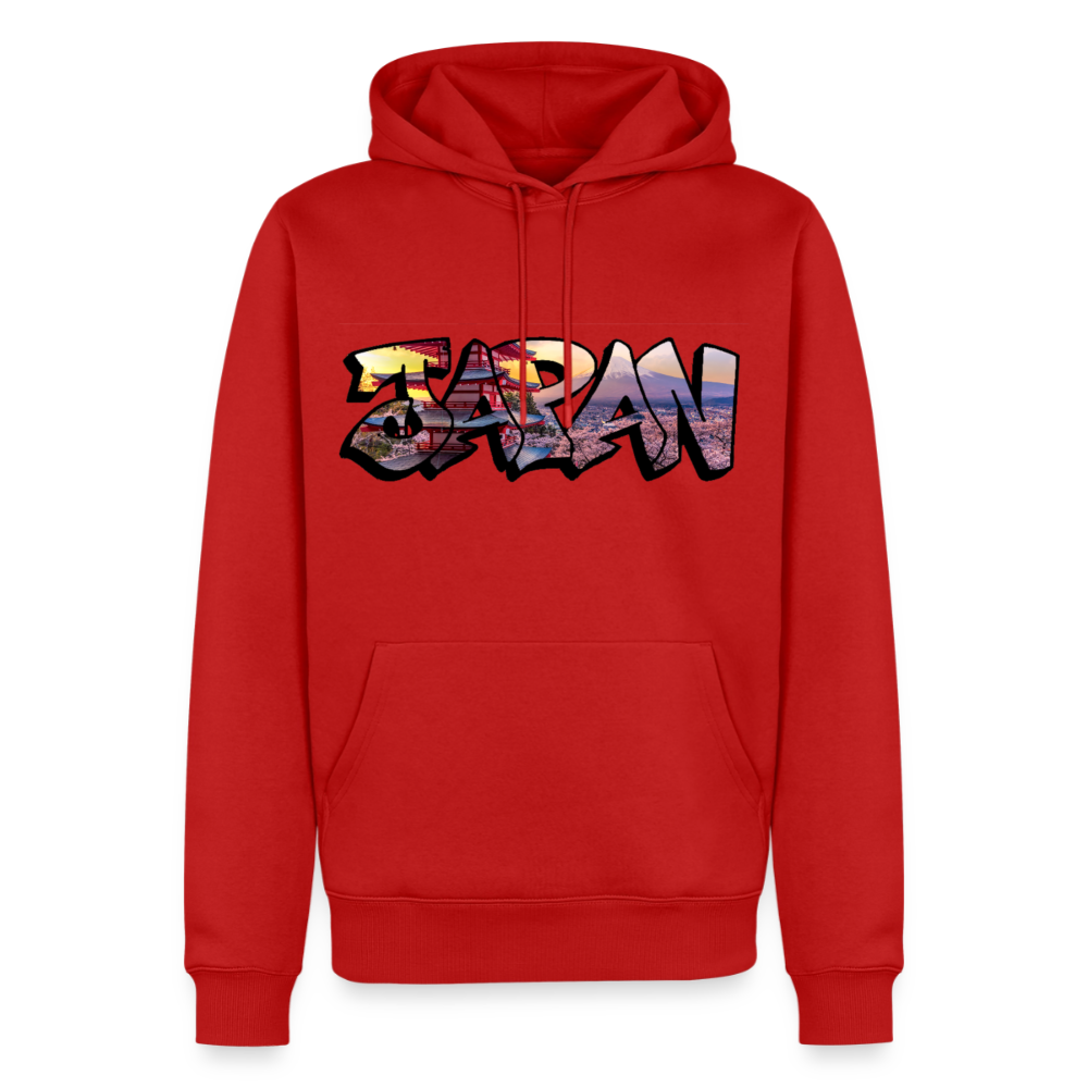Hoodie Japan Graffiti "Panorama" - Rot
