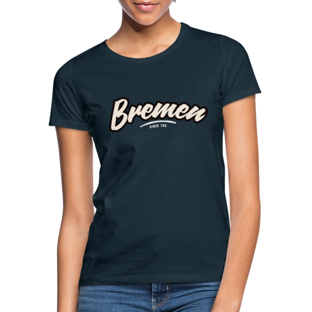 T-Shirt Ladies Bremen "Graffiti Tag White" - Navy