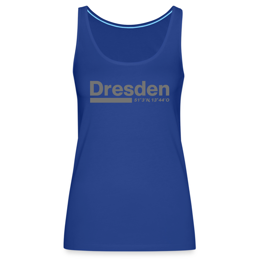 Tanktop Ladies Dresden "Bold GPS" - Königsblau