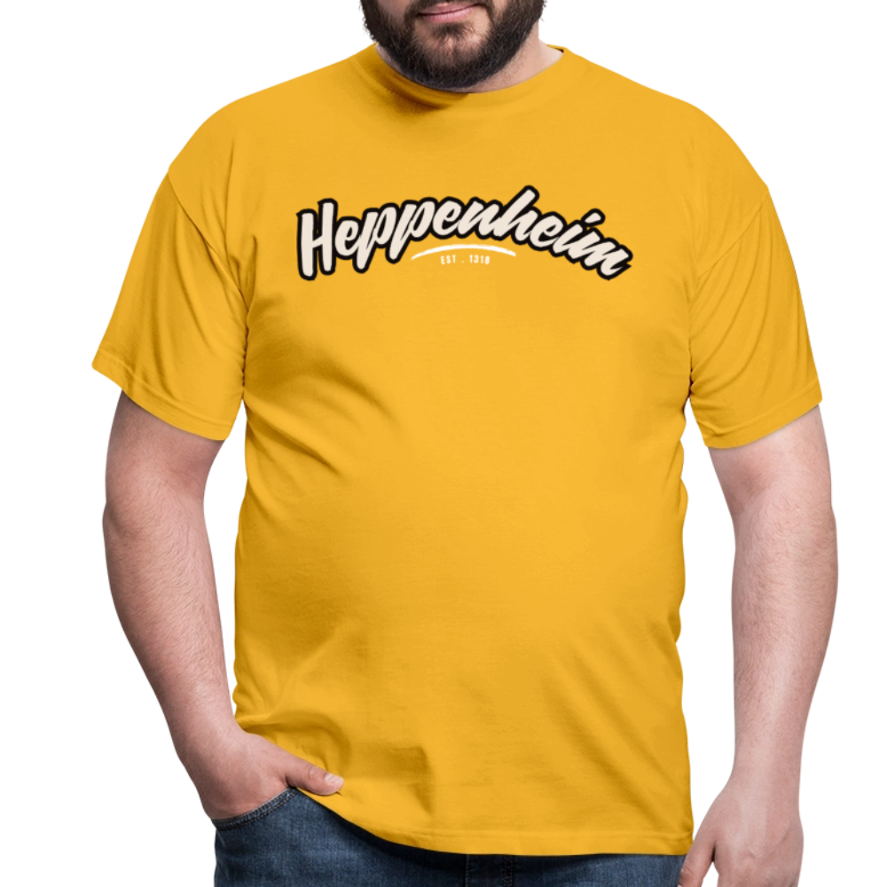 T-Shirt Heppenheim "Graffiti Tag White" - Gelb