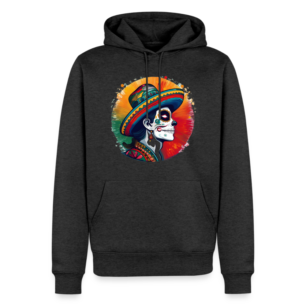 Hoodie Mexico "La Catrina Side" - Anthrazit meliert