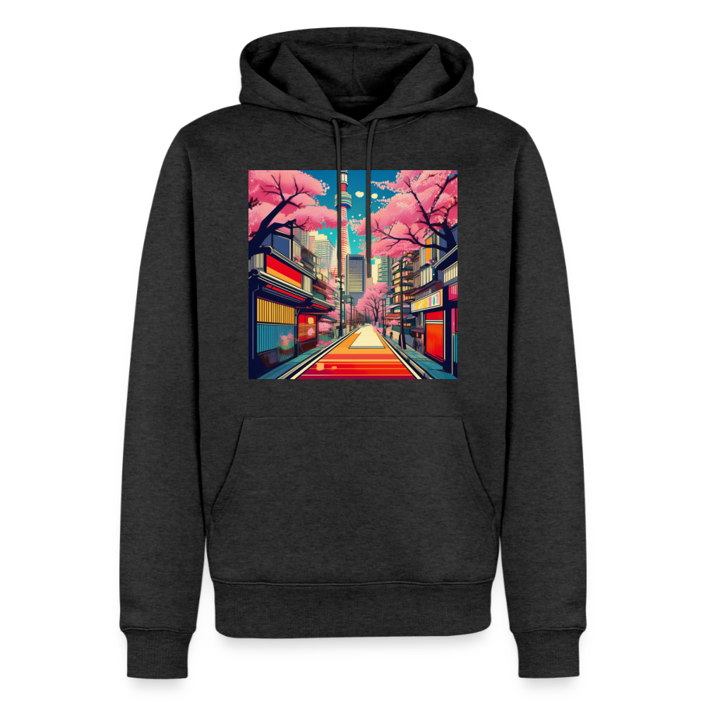 Hoodie Japan "Tokyo" - Anthrazit meliert