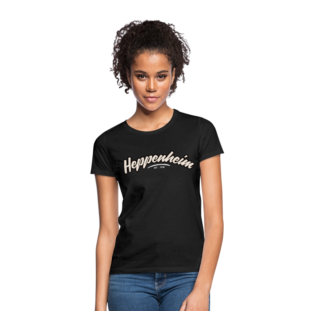 T-Shirt Ladies Heppenheim "Graffiti Tag White" - Schwarz
