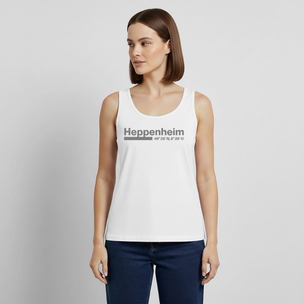 Tanktop Ladies Heppenheim "Bold GPS" - Weiß
