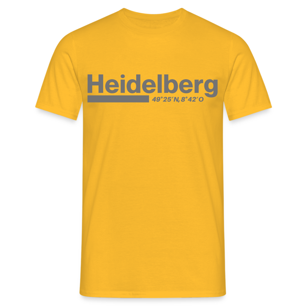 T-Shirt Heidelberg "Bold GPS" - Gelb