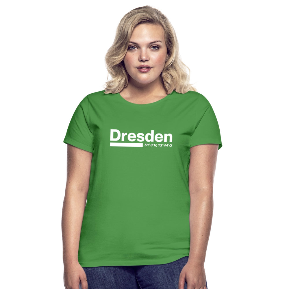 T-Shirt Ladies Dresden "Bold GPS White" - Kelly Green
