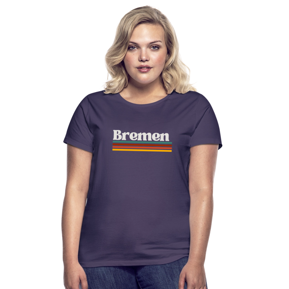 T-Shirt Ladies Bremen "Retro" - Dunkellila
