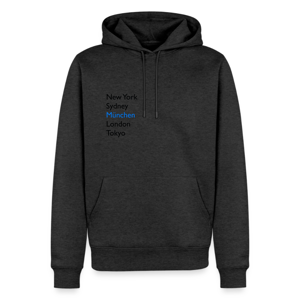 Hoodie München "Metropolen" Dark Edition - Anthrazit meliert