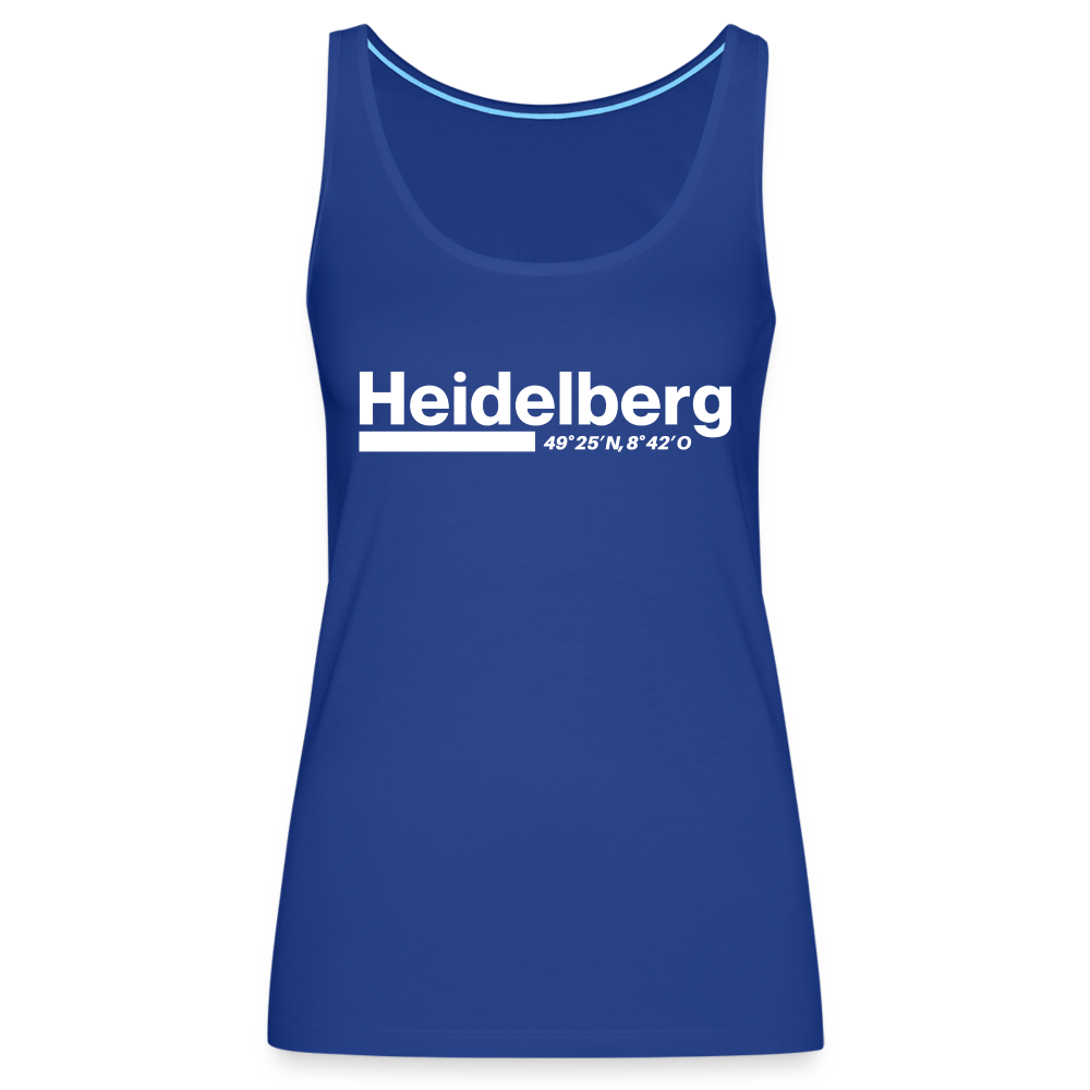 Tanktop Ladies Heidelberg "Bold GPS White" - Königsblau
