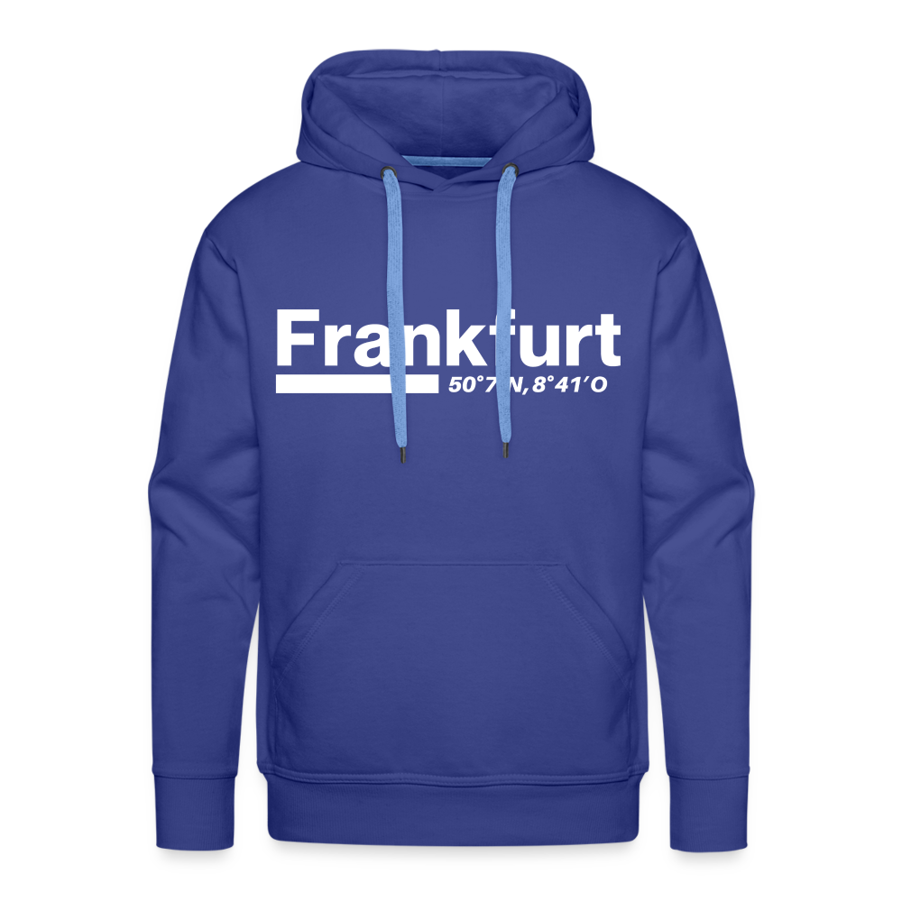Hoodie Frankfurt (Main) "Bold GPS White" - Königsblau