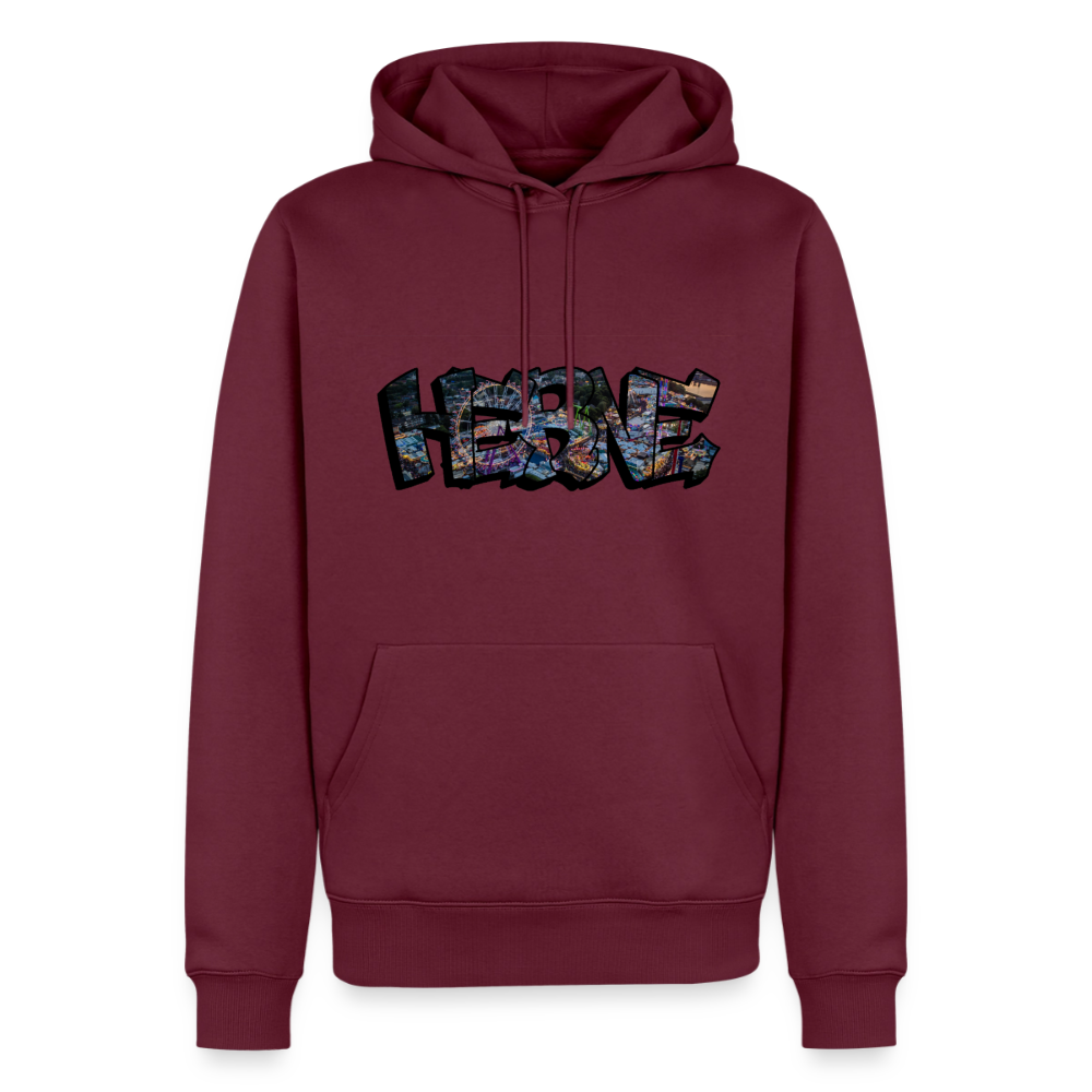 Hoodie Herne "Kirmes Night" - Burgunderrot