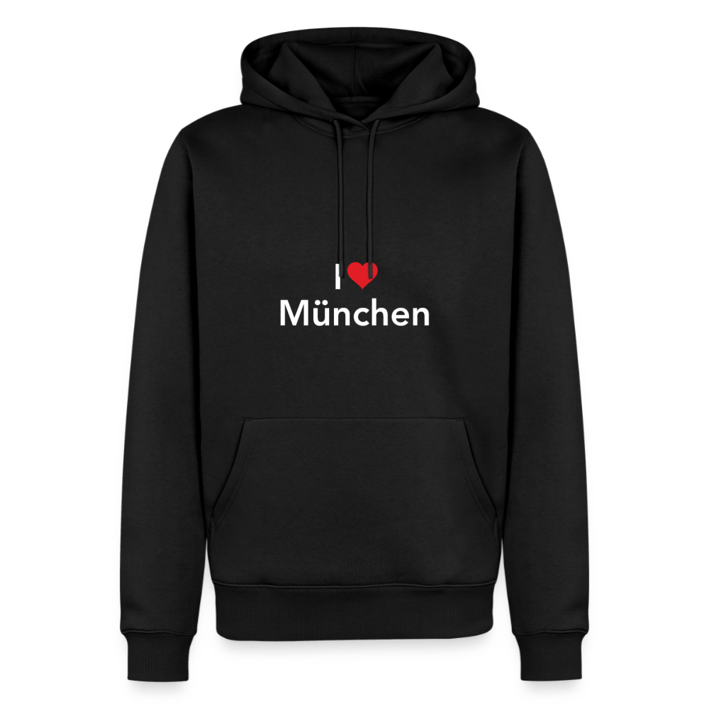 Hoodie "I Love München" Bright Edition - Schwarz