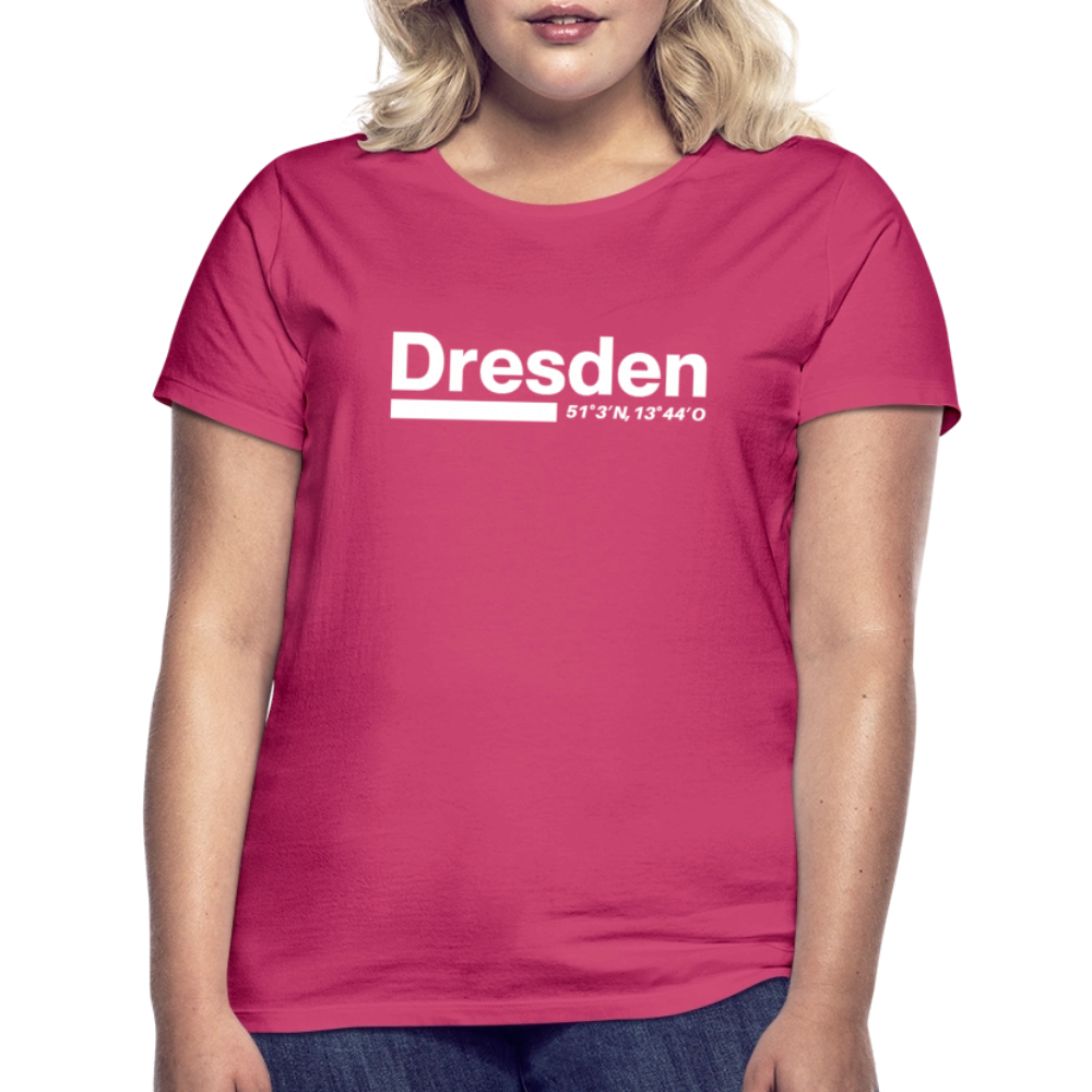 T-Shirt Ladies Dresden "Bold GPS White" - Azalea