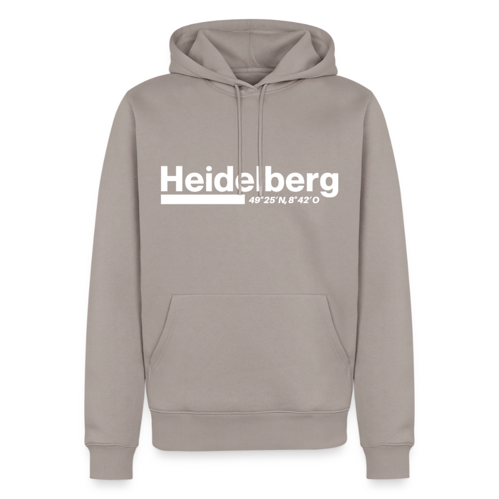 Hoodie Heidelberg "Bold GPS White" - Taupe