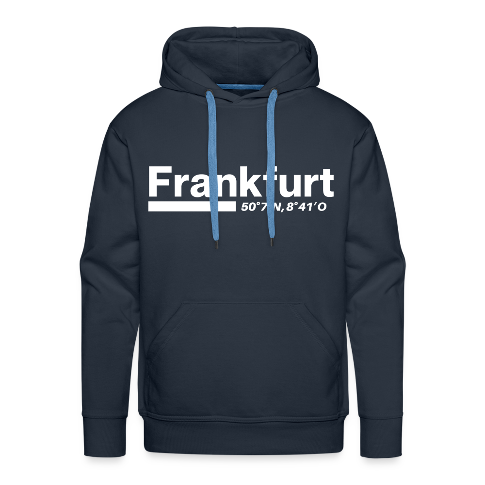 Hoodie Frankfurt (Main) "Bold GPS White" - Navy