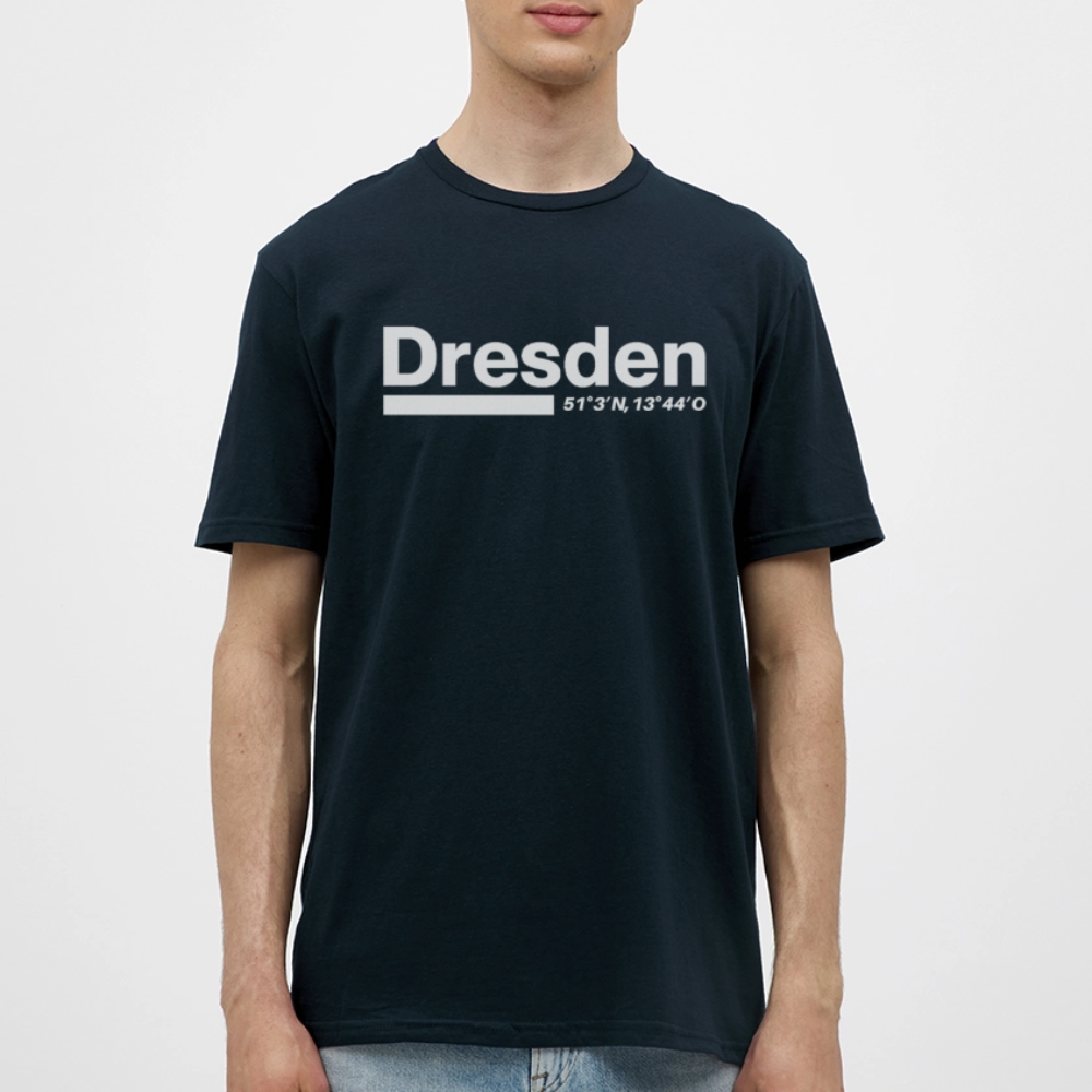 T-Shirt Dresden "Bold GPS White" - Navy