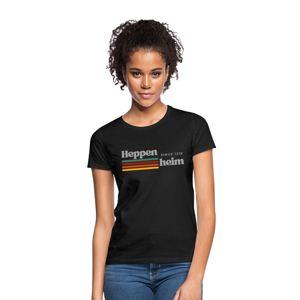 T-Shirt Ladies Heppenheim "Retro" - Schwarz