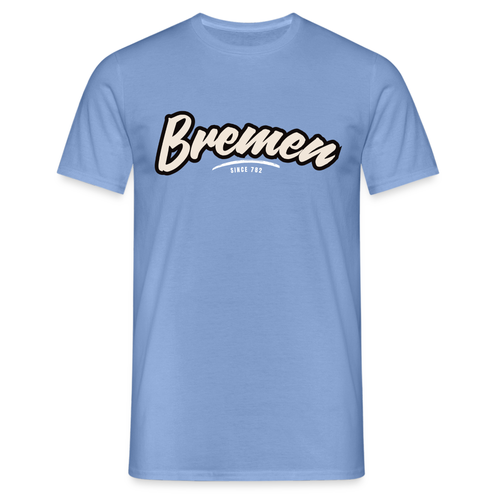 T-Shirt Bremen "Graffiti Tag White" - carolina blue