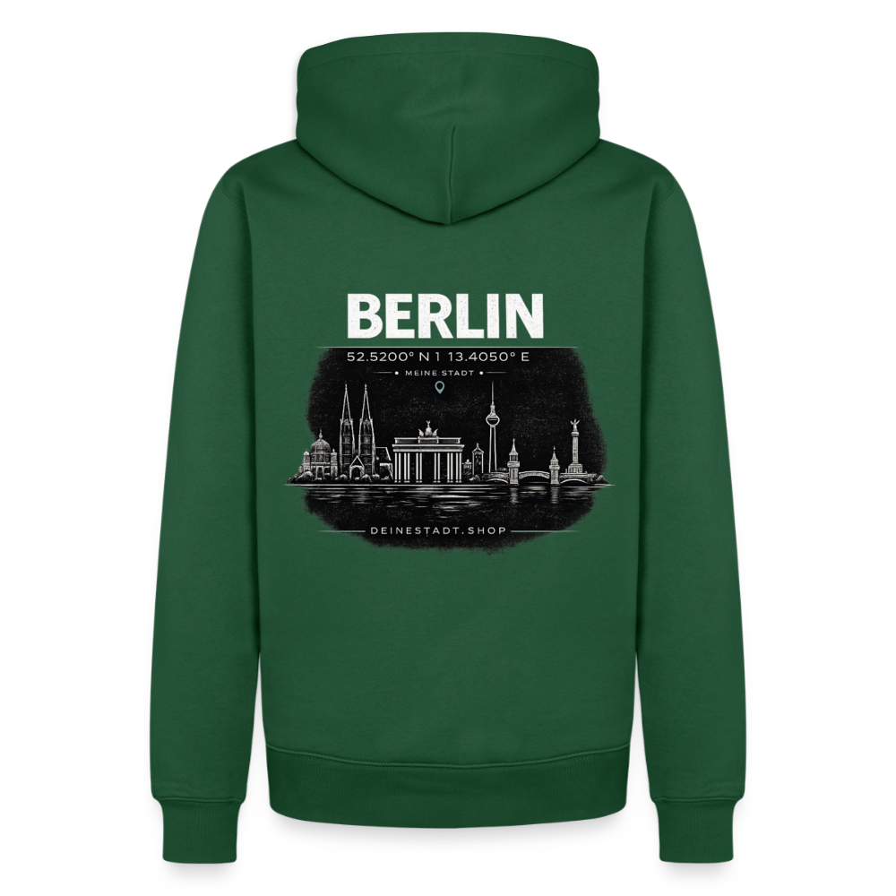 Hoodie Berlin "Skyline" - Flaschengrün