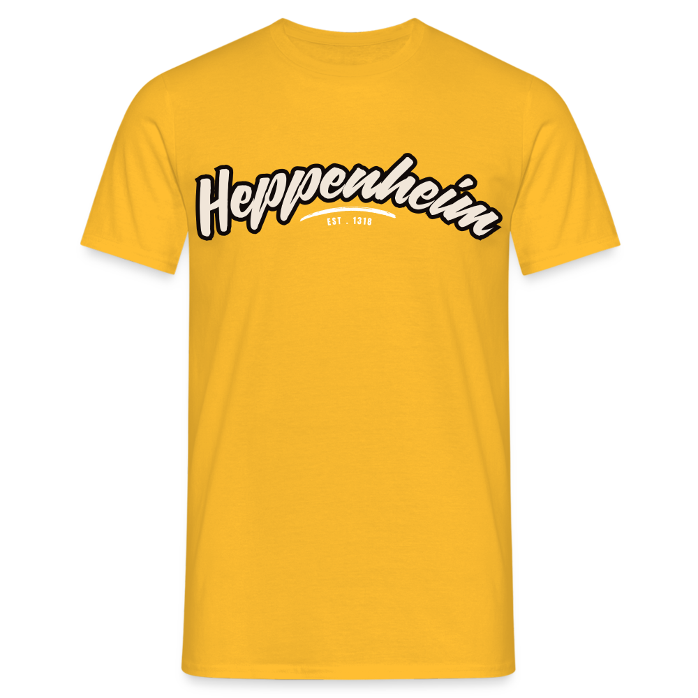 T-Shirt Heppenheim "Graffiti Tag White" - Gelb