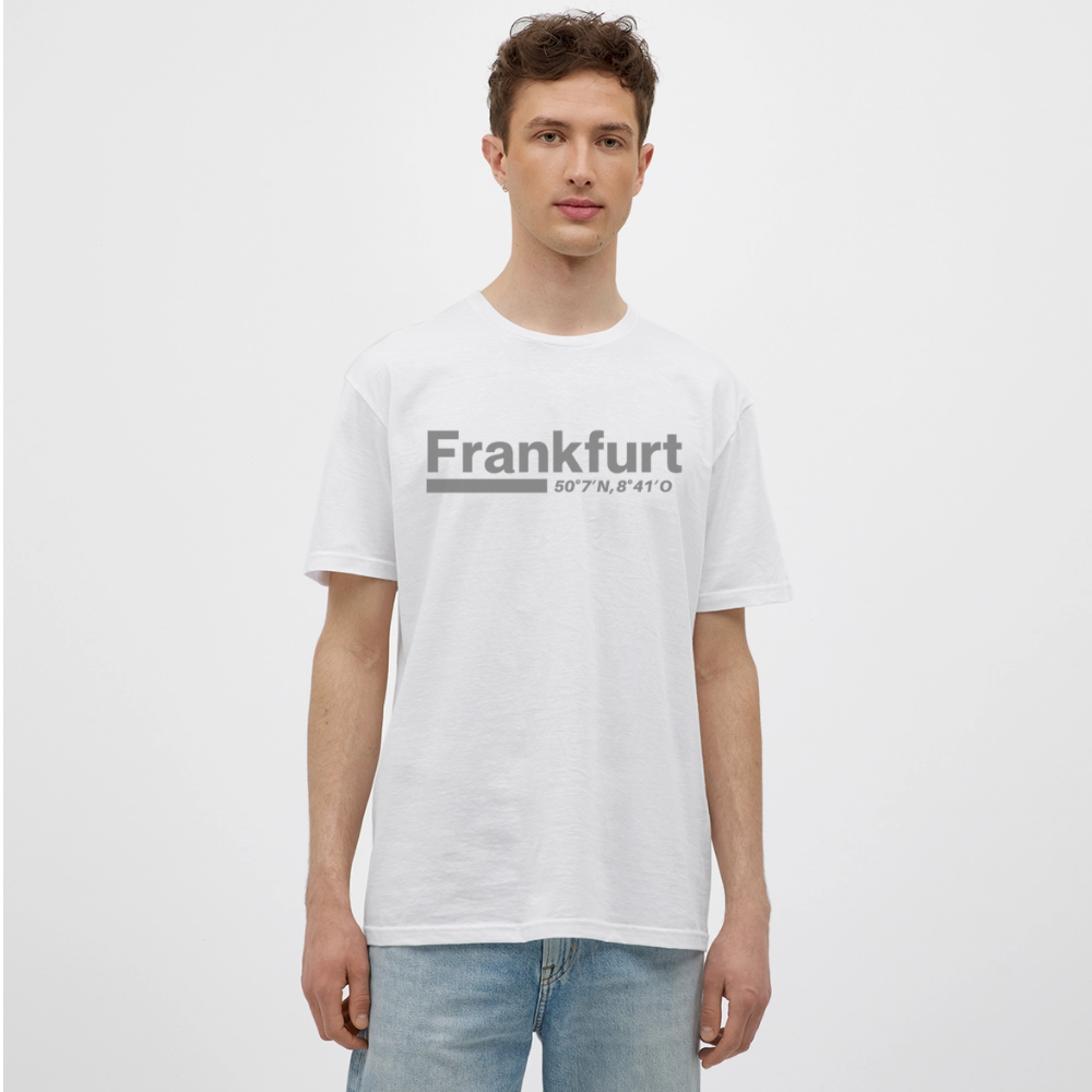 T-Shirt Frankfurt (Main) "Bold GPS" - Weiß
