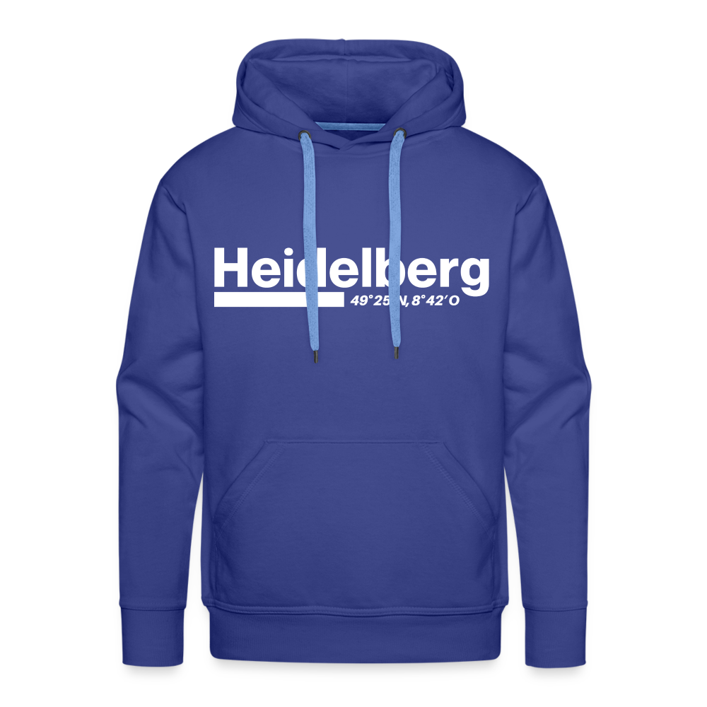 Hoodie Heidelberg "Bold GPS White" - Königsblau