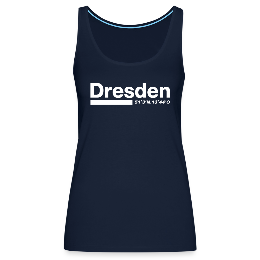 Tanktop Ladies Dresden "Bold GPS White" - Navy