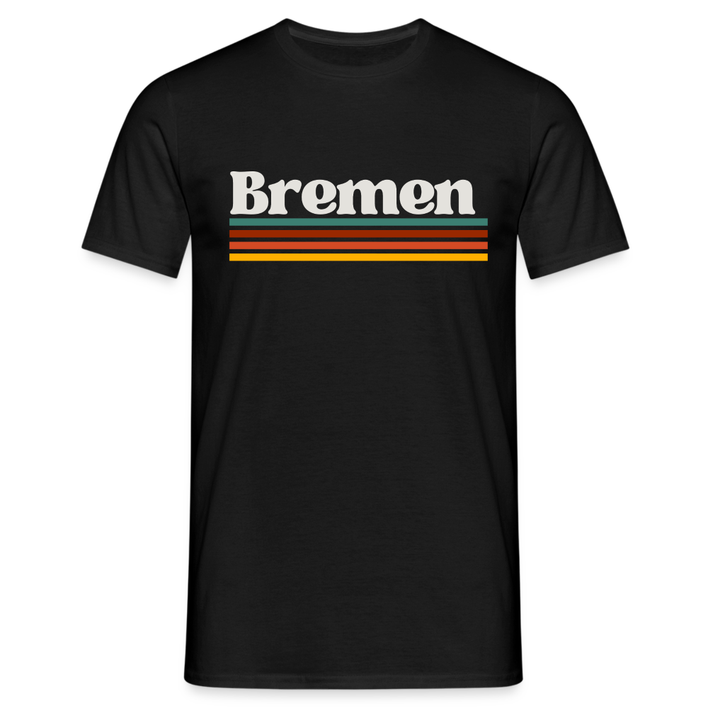 T-Shirt Bremen "Retro" - Schwarz