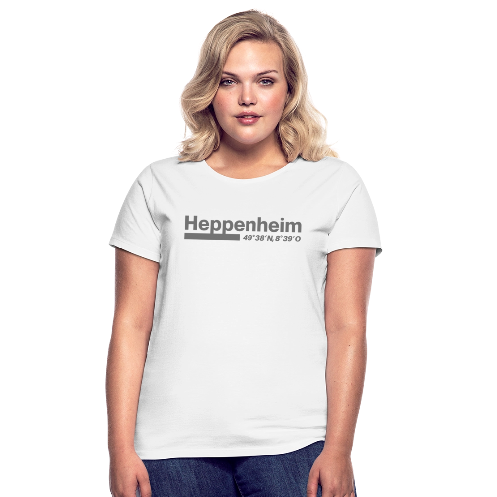 T-Shirt Ladies Heppenheim "Bold GPS" - Weiß