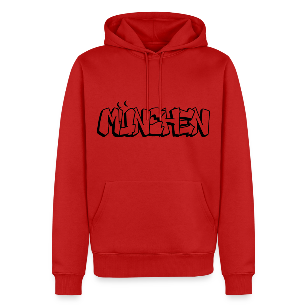 Hoodie München "Graffiti" Dark Edition - Rot