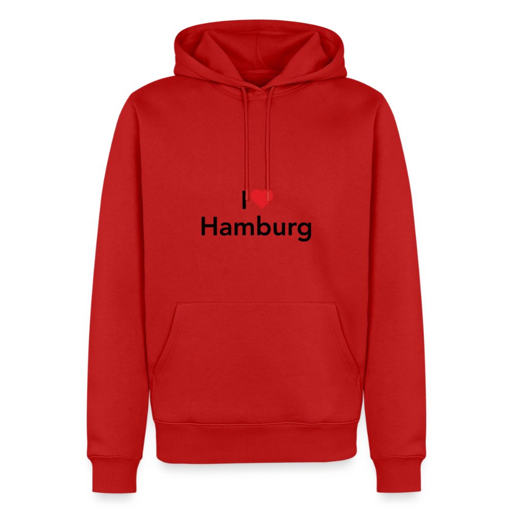 Hoodie "I Love Hamburg" Dark Edition - Rot