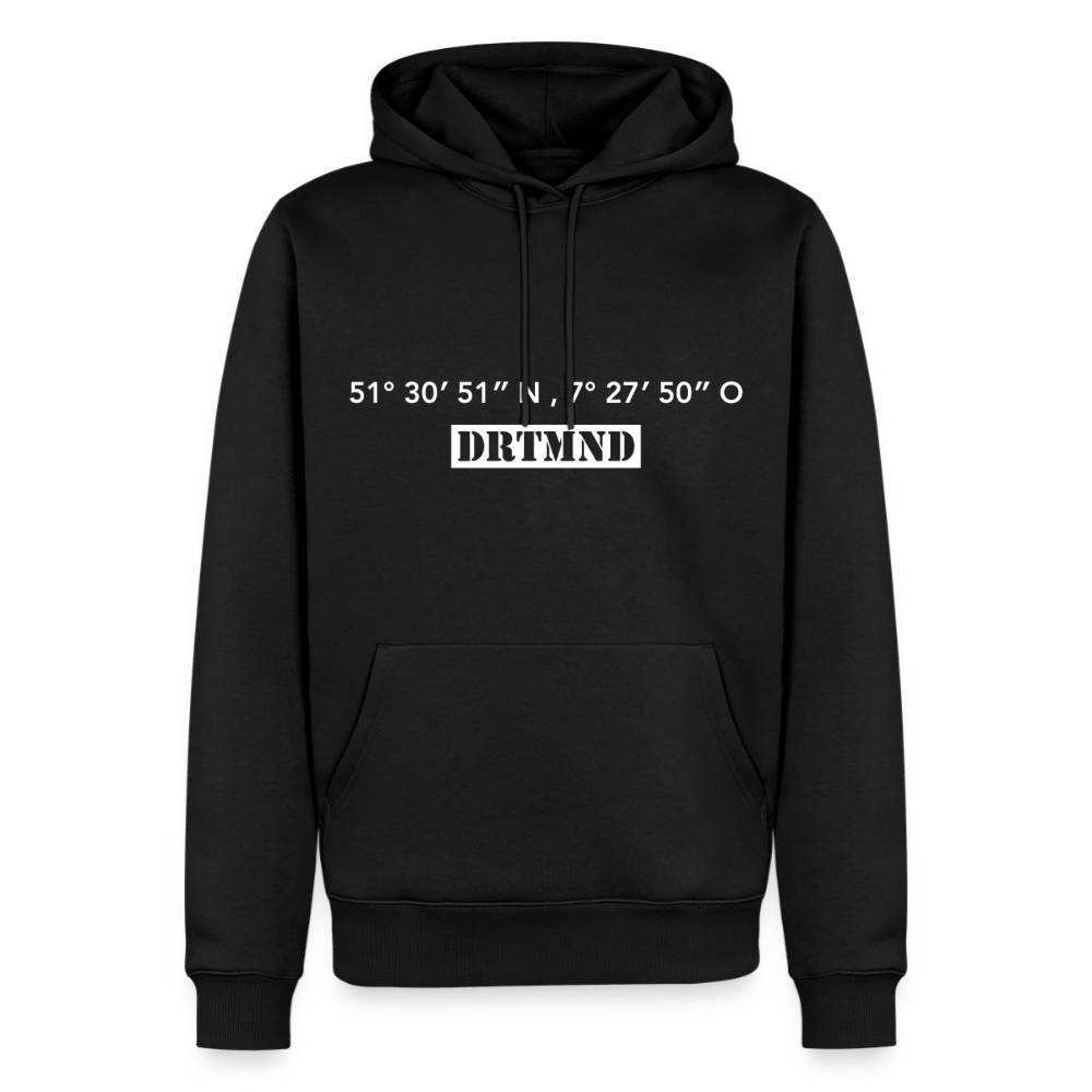 Hoodie Dortmund "DRTMND GPS" Bright Edition - Schwarz