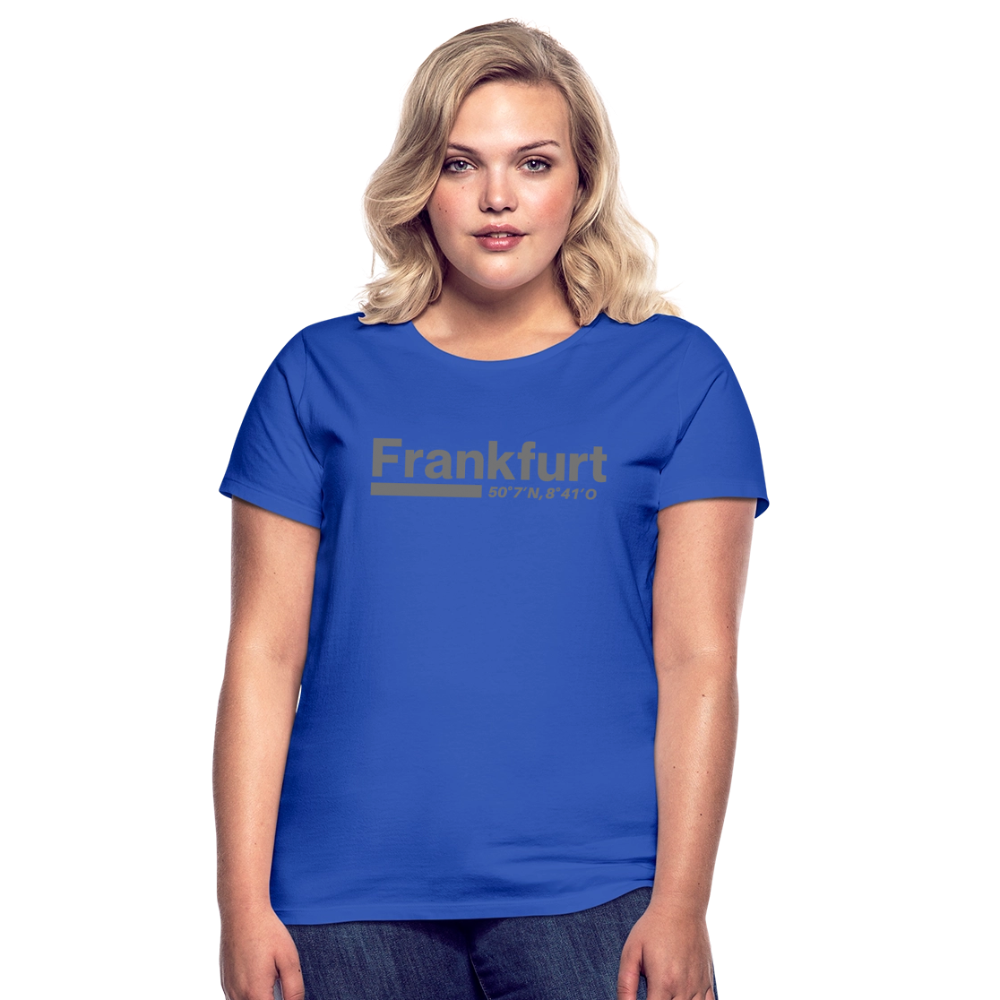 T-Shirt Ladies Frankfurt (Main) "Bold GPS" - Royalblau
