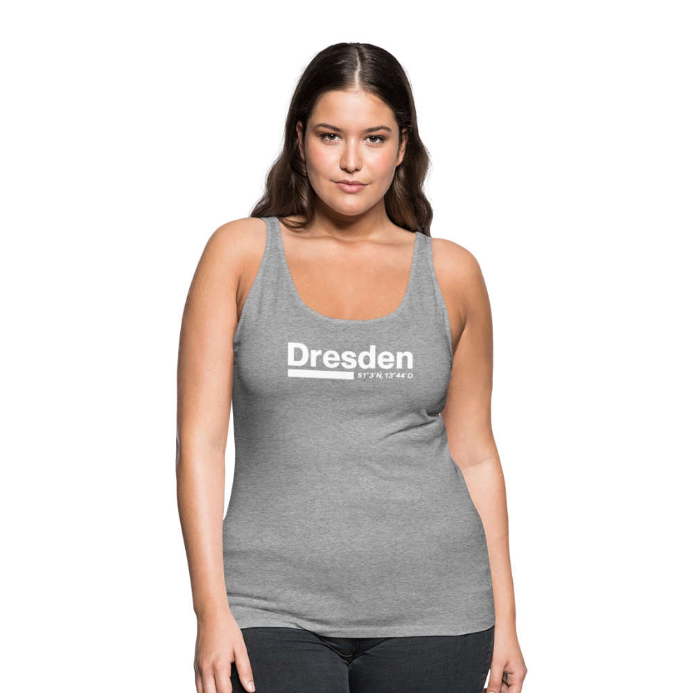 Tanktop Ladies Dresden "Bold GPS White" - Grau meliert