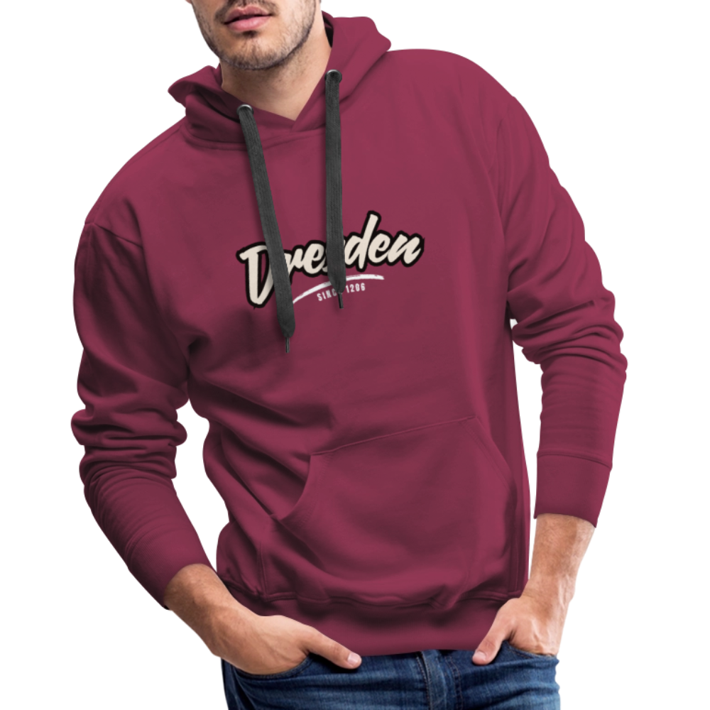 Hoodie Dresden "Graffiti Tag White" - Bordeaux
