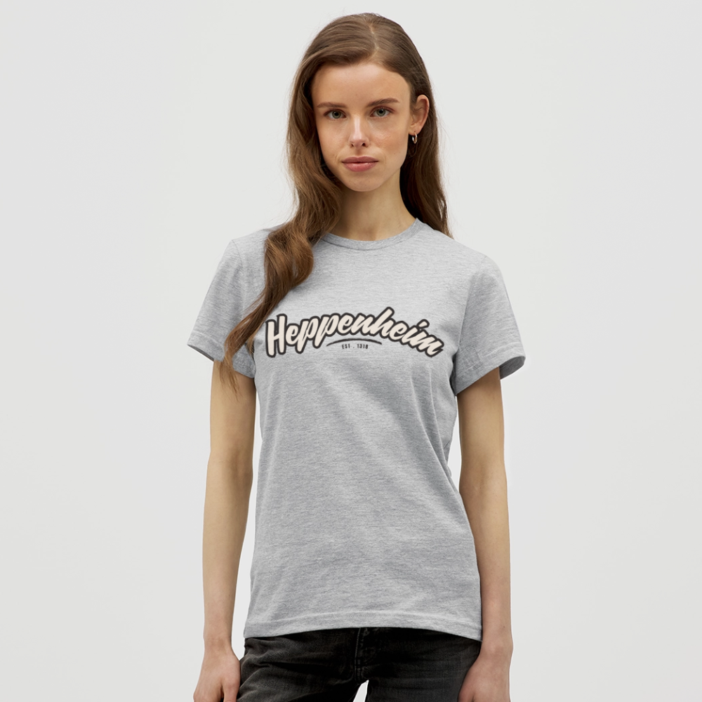 T-Shirt Ladies Heppenheim "Graffiti Tag" - Grau meliert