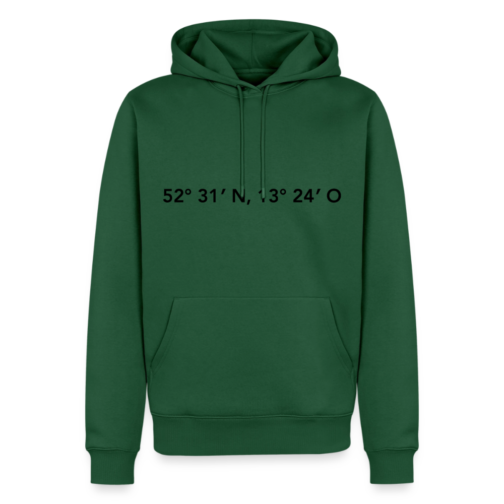 Hoodie Berlin "GPS" Dark Edition - Flaschengrün