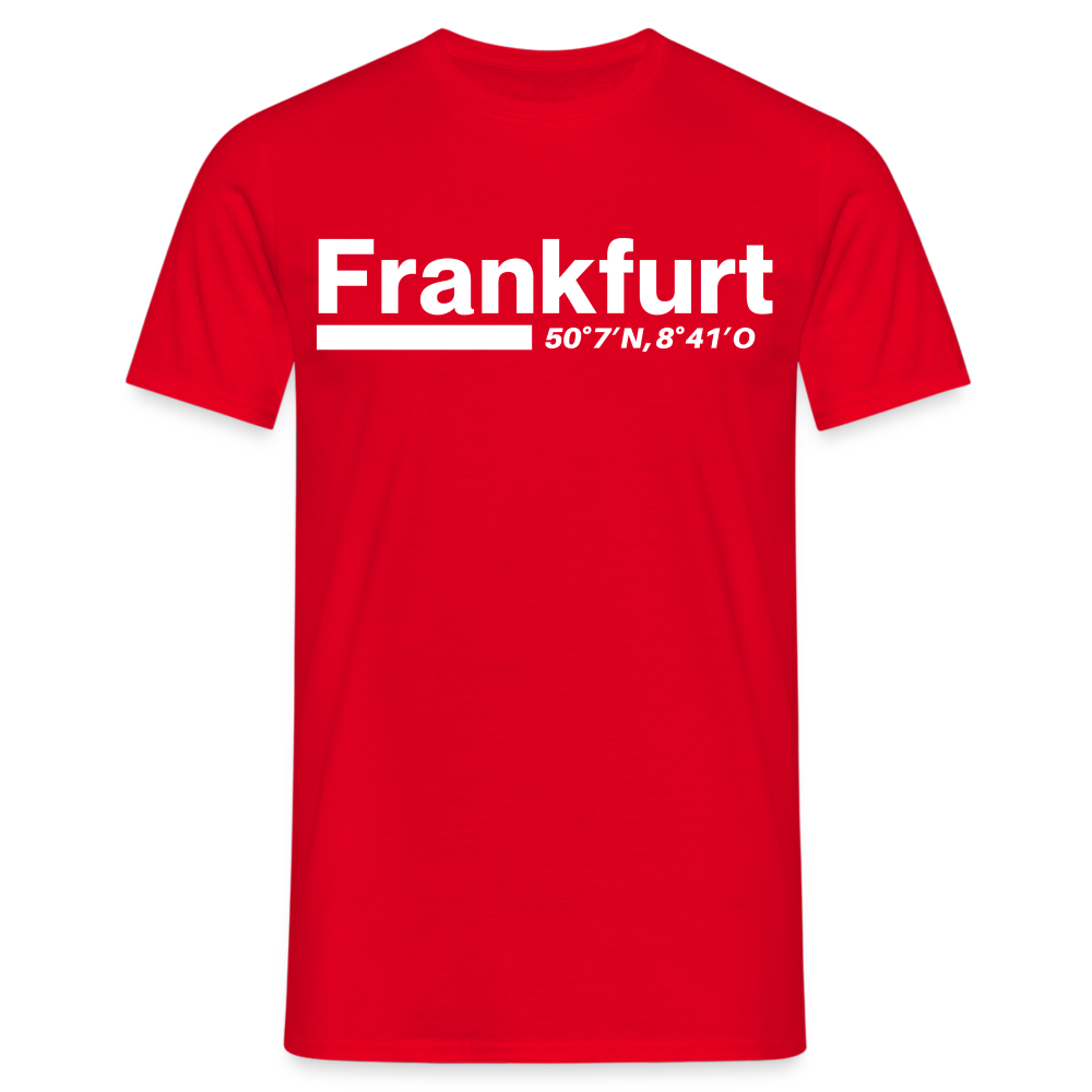 T-Shirt Frankfurt (Main) "Bold GPS White" - Rot