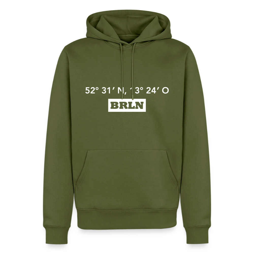 Hoodie Berlin "BRLN GPS" Bright Edition - Khaki