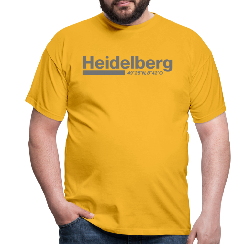 T-Shirt Heidelberg "Bold GPS" - Gelb