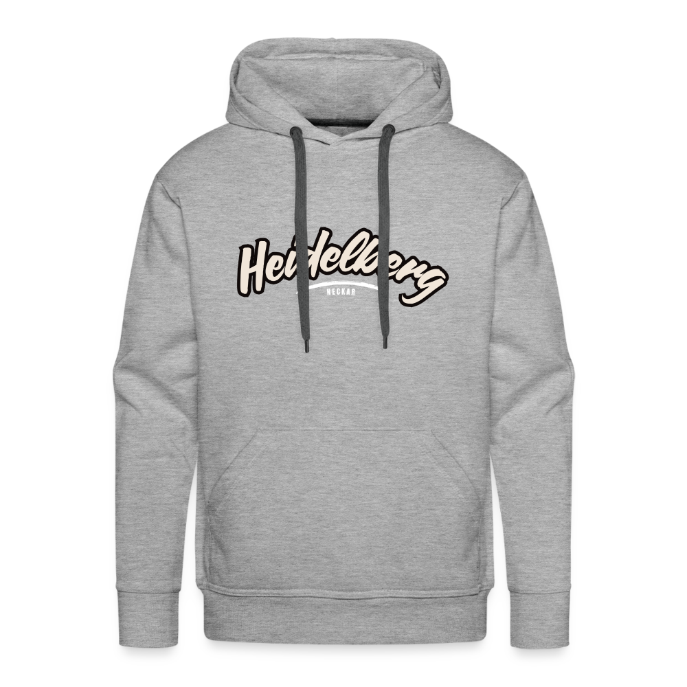 Hoodie Heidelberg "Graffiti Tag White" - Grau meliert